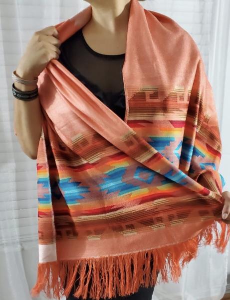 Peach color Reversible Color Shawl picture