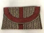 Maroon Caña Flecha Envelope Clutch