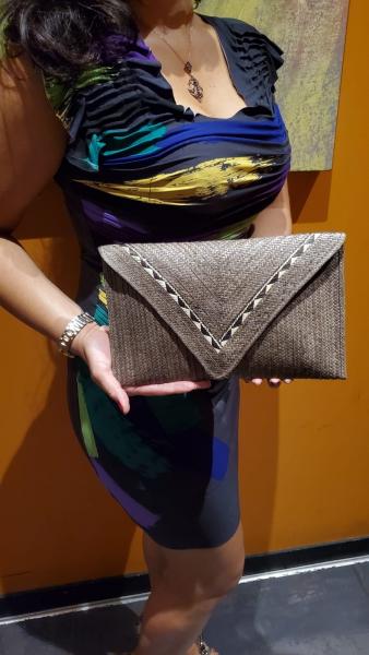 Slate Grey Caña Flecha Envelope Clutch picture