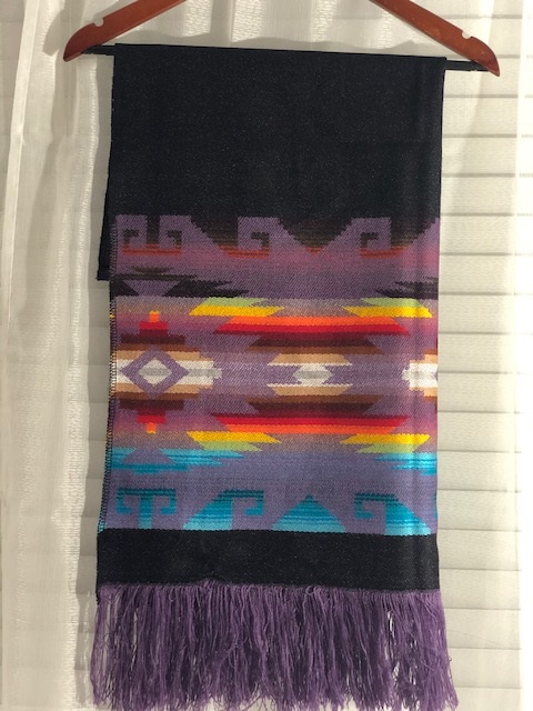 Purple and Black Reversible Color Shawl picture