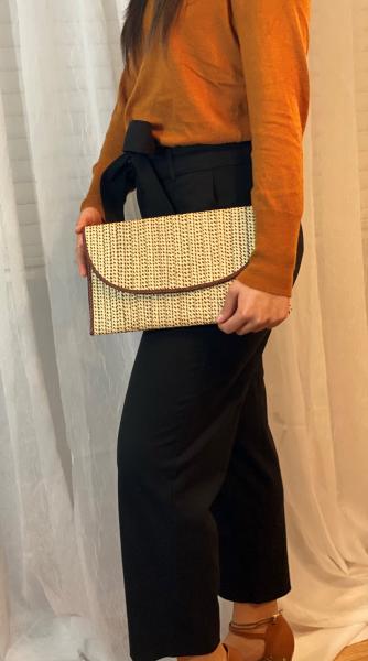 Brick Lining Caña Flecha Envelope Clutch picture