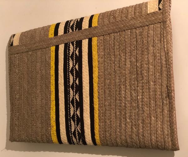 Yellow stripe Caña Flecha Envelope Clutch picture