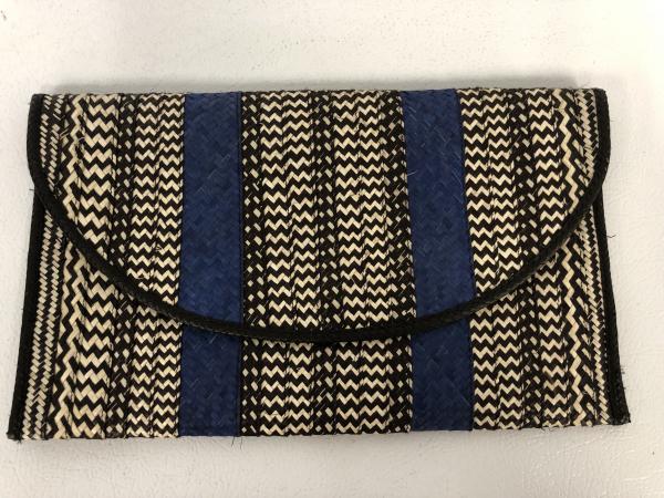 Navy Blue Caña Flecha Envelope Clutch picture