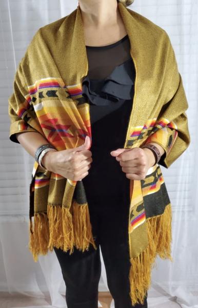 Gold and Black Reversible Color Shawl picture