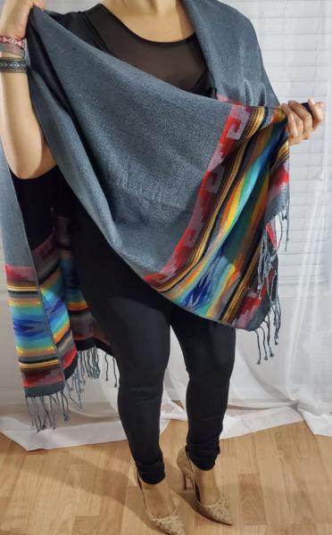 Grey Tribal Poncho picture
