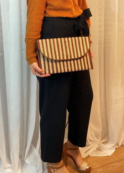 Brick Lining Caña Flecha Envelope Clutch picture