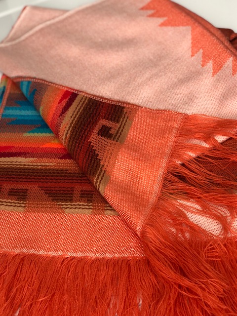 Peach color Reversible Color Shawl picture