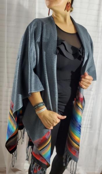 Grey Tribal Poncho picture