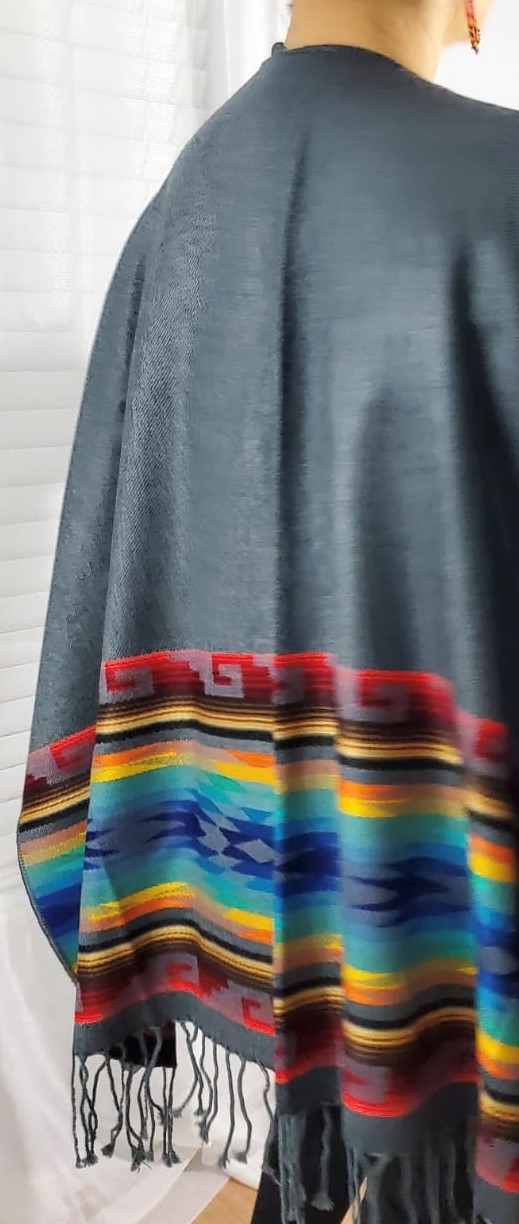Grey Tribal Poncho picture