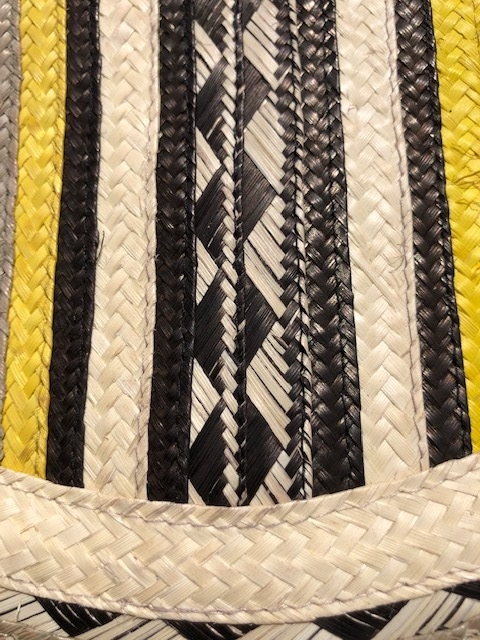 Yellow stripe Caña Flecha Envelope Clutch picture