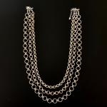 Changeable one to three strand chain maille necklace