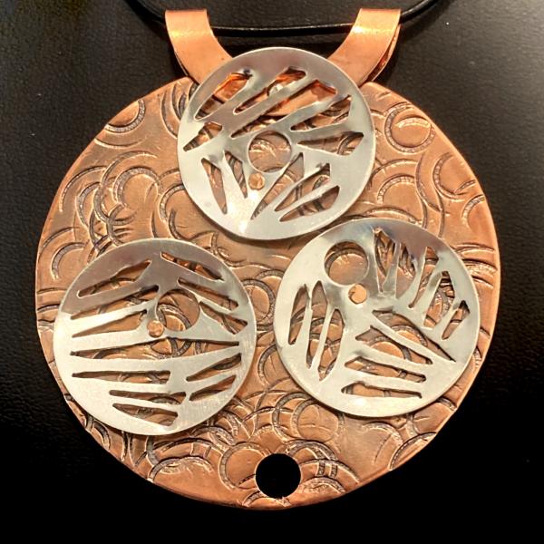 Circles of Silver and Copper Pendant