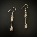 Silver and Gold Enhanced Chain Maille Earrings