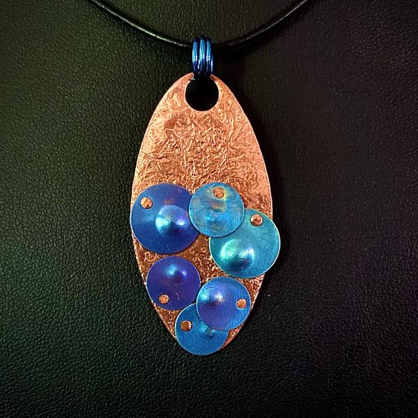 Blue Bubbles in a Oval Pendant picture