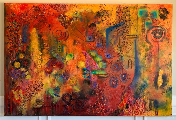 Vivid Visions 72x48 on canvas 2D picture