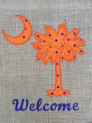 Clemson Palmetto Tree Yard Flag picture