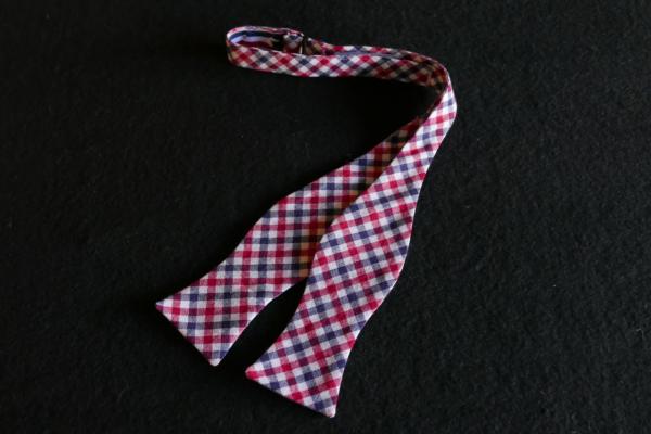 Red/White/Blue Check Bow Tie picture