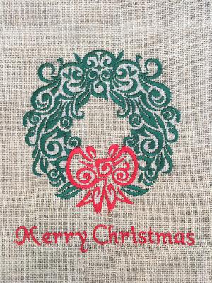 Christmas Wreath Yard Flag picture