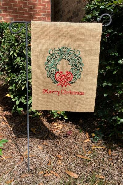 Christmas Wreath Yard Flag