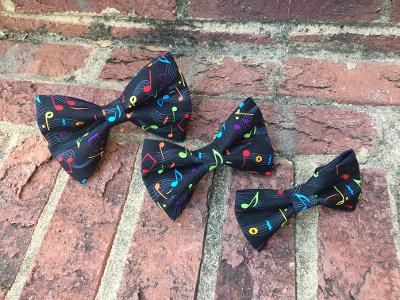 Music Notes Dog Bow Tie picture