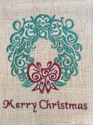 Christmas Wreath Yard Flag picture