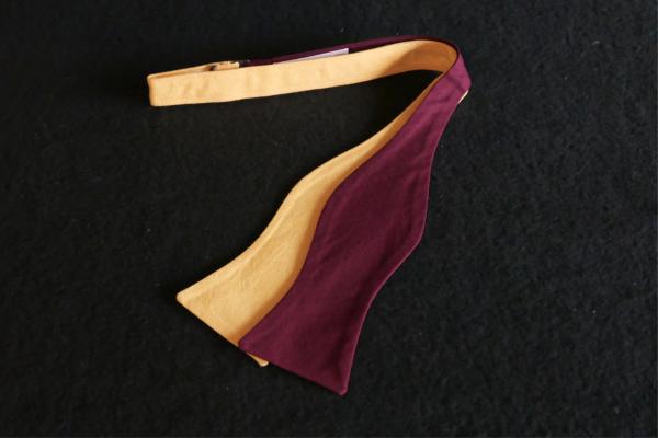 Garnet and Gold Bow Tie