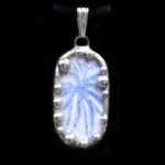 Antique Blue Transferware Plate Shard Pendant