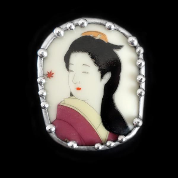 Japanese Bowl Shard Pin/Pendant picture