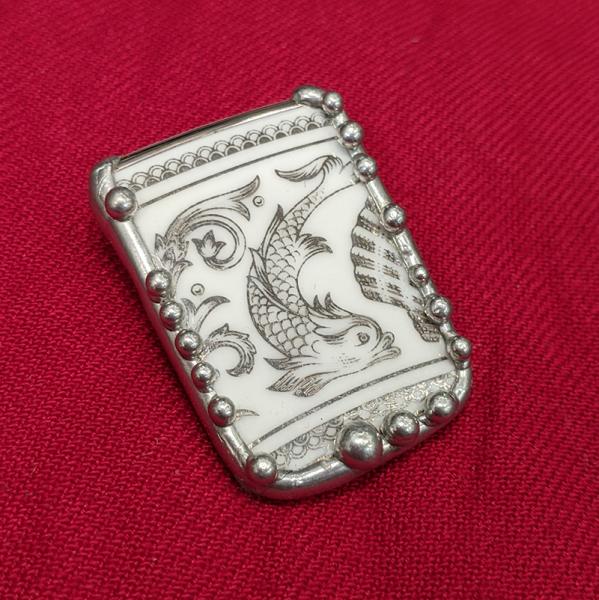 English Wedgwood Plate Shard Pin/Pendant picture