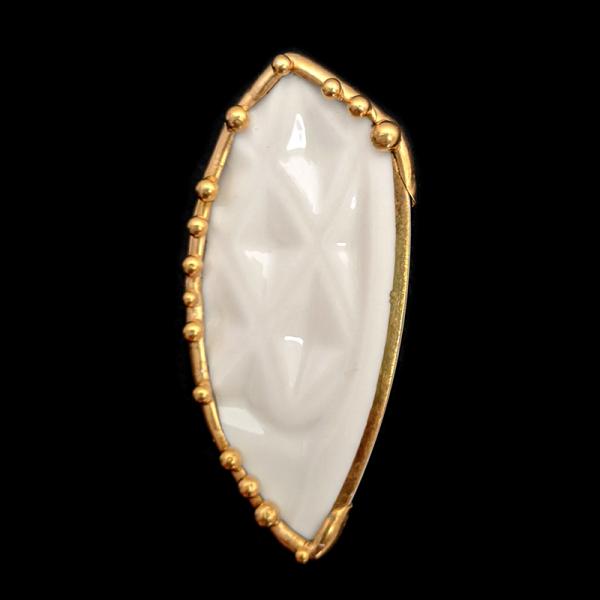 Irish Belleek Shard Pin/Pendant - 24K Gold