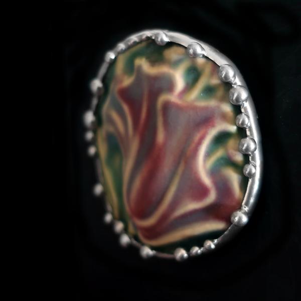 Vintage Roseville Pottery Shard Pin/Pendant picture