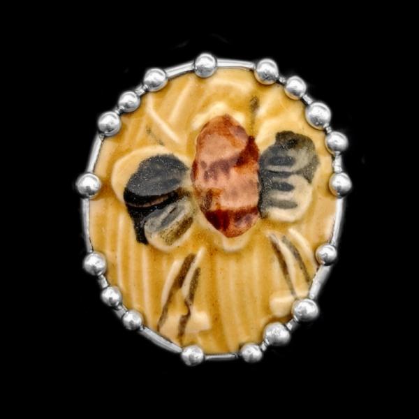 Vintage Honey Pot Shard Pin/Pendant