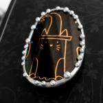 Cat Cup Shard Pin/Pendant