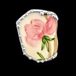 Vintage Desert Rose Plate Shard Pin/Pendant