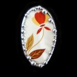 1930-40s Jewel Tea Plate Shard Pin/Pendant