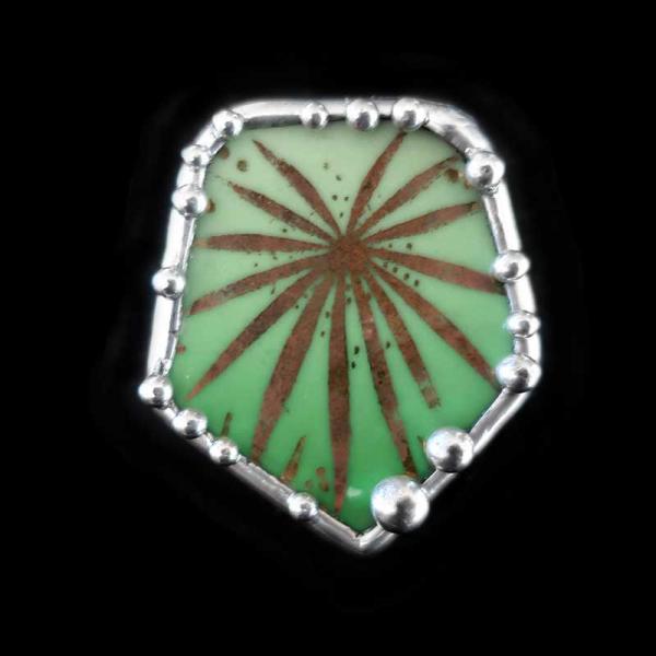 Vintage Japanese Plate Shard Pin/Pendant picture