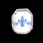 Fleur de Lis Plate Shard Pin/Pendant