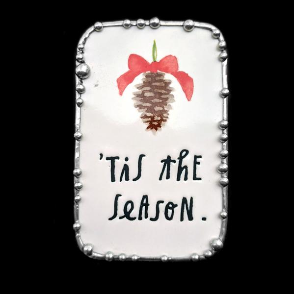 'Tis the Season Plate Shard Pin/Pendant picture