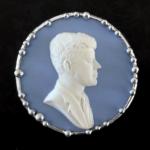 JFK Wedgwood Plate Shard Pin/Pendant