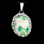 Vintage Irish Belleek Shard Pendant