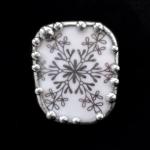 Contemporary Snowflake Dish Shard Pin/Pendant
