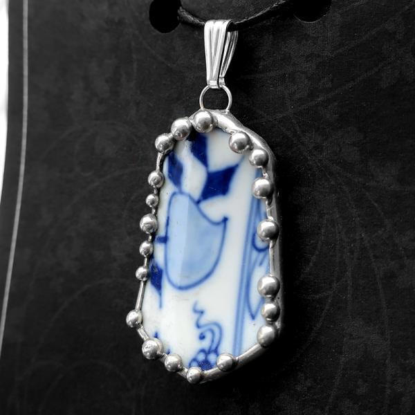 Vintage Meissen China Shard Pendant picture