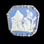 English Wedgwood Plate Shard Pin/Pendant