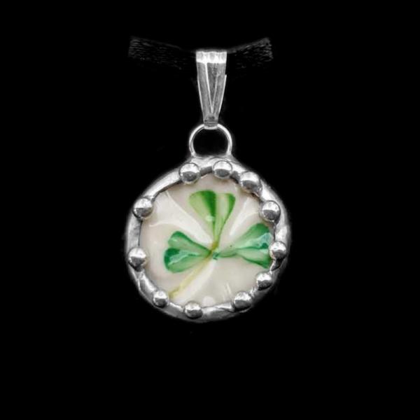 Vintage Irish Belleek Shard Pendant picture