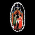 Russian Fairy Tales Plate Shard Pin/Pendant