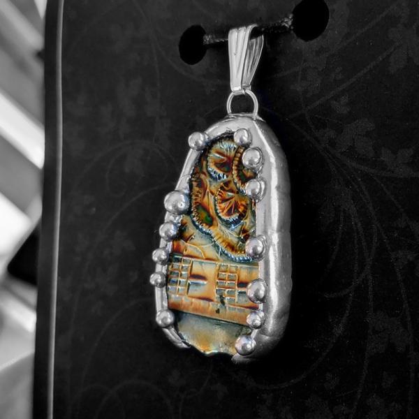 Vintage Carnival Glass Shard Pendant picture