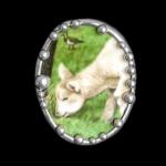 Lambing Season Plate Shard Pin/Pendant