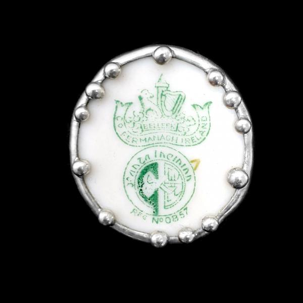 Vintage Irish Belleek Mark Shard Pin/Pendant