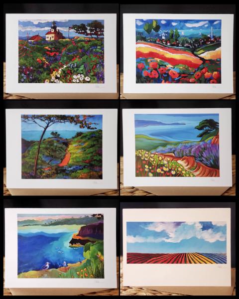 6 card set &ldquo;Local Color&rdquo; (scenes of San Diego)