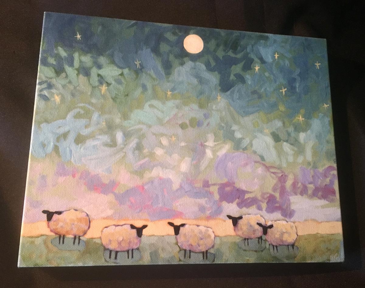 8x10” stretched gicleé canvas print “Mystic Moon” picture